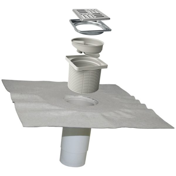 Ralo descarga Vertical para varandas e terraços BDV